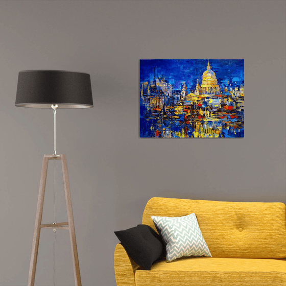 Fog lights over the Thames