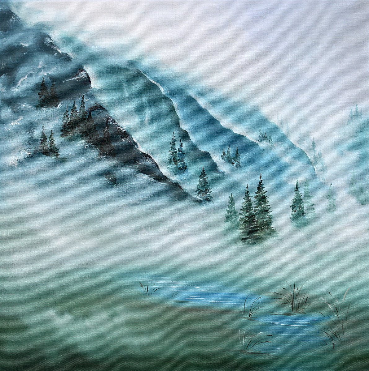 Cool Air Over The Slopes By Katerina Koroleva, 16 X 16, Artwork For Sale On Artfinder