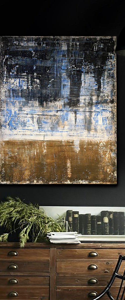 Cracked Abstract Contemporary Art by Bo Kravchenko by Bo Kravchenko