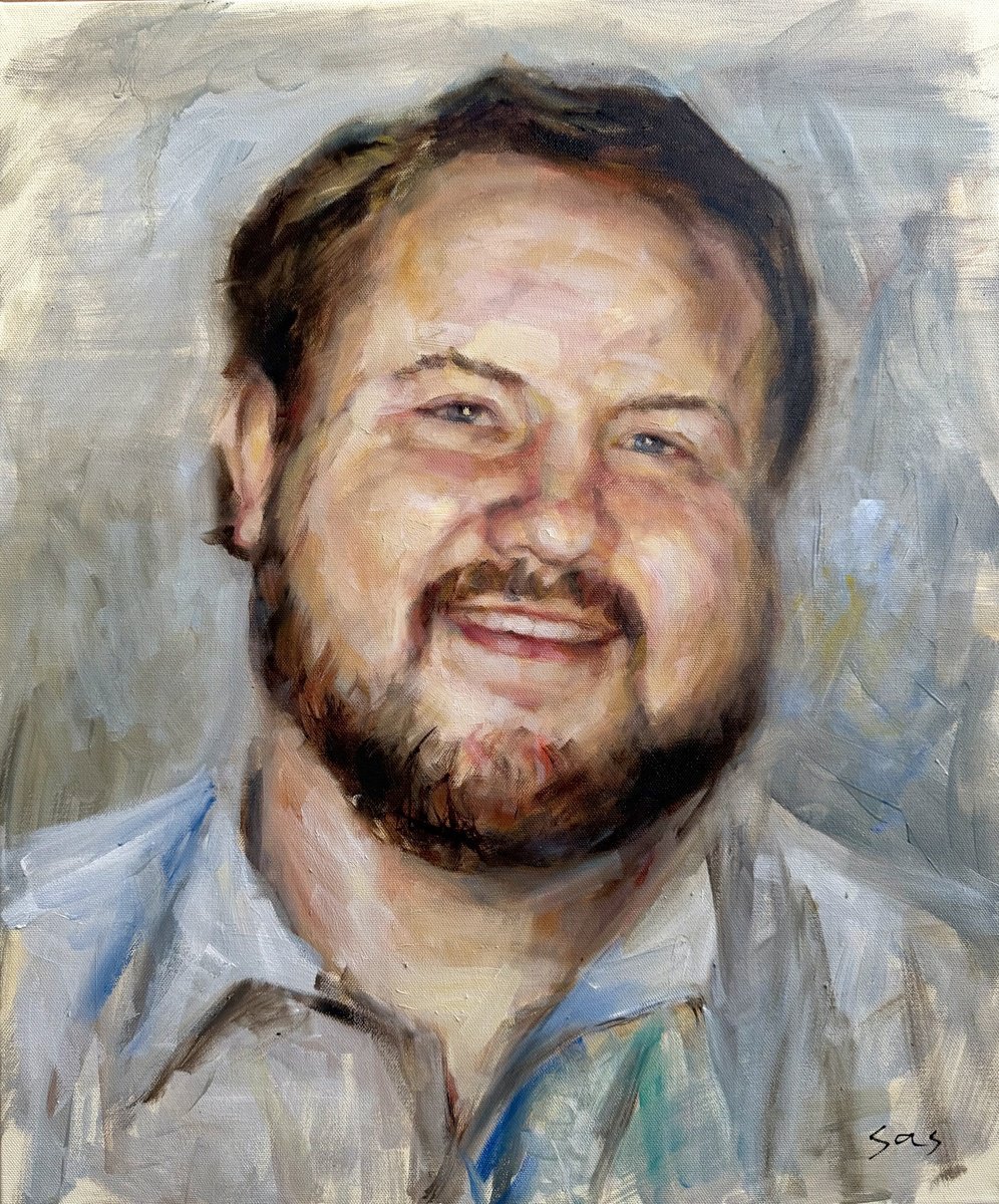 Comission Portrait From An Photo By Liubou Sas, 20 X 24, Artwork For Sale On Artfinder