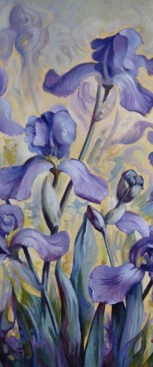 Blue irises by Elena Oleniuc