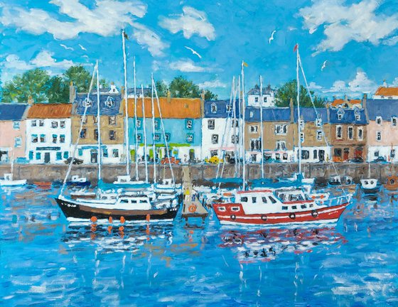 anstruther harbour scene
