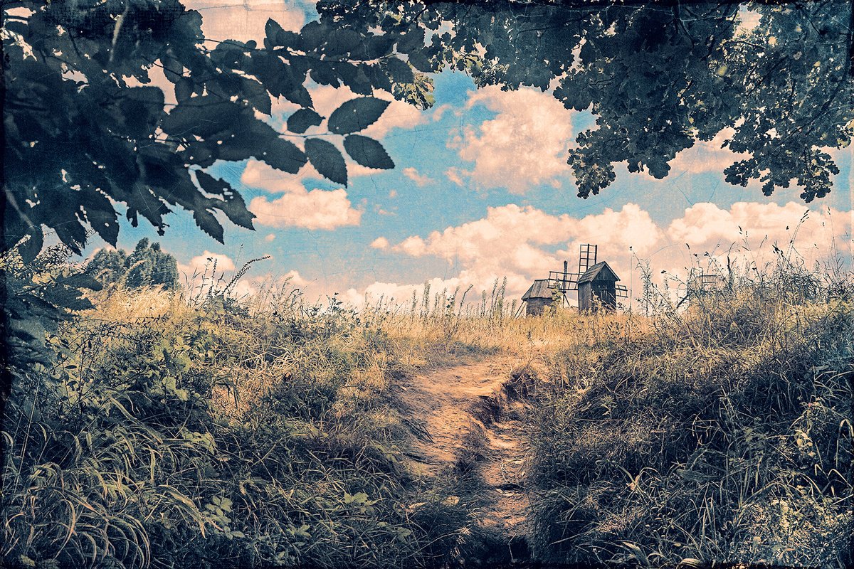 Impressionistic Landscape Photograph By Valerix, 24 X 16", Autumn Comes Quietly., Original Artwork