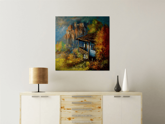 " Nostalgia " - 80 x 80cm Original Oil Painting