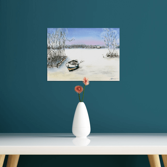 Winter Landscape with Boat