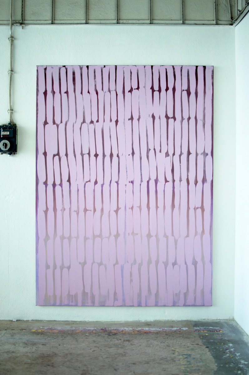 Expressive Abstract Oil Painting By Petr Johan Marek, 55 X 75", Negative Mass, Original Artwork