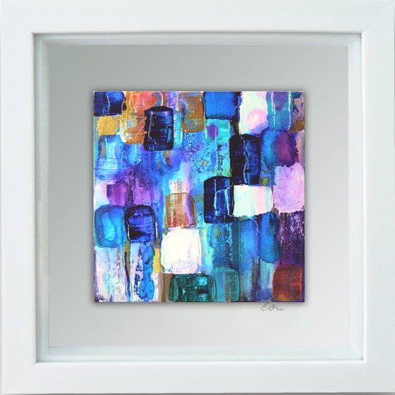 Framed ready to hang original abstract  - Byzantium