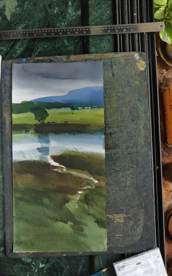 Evening by the riverside