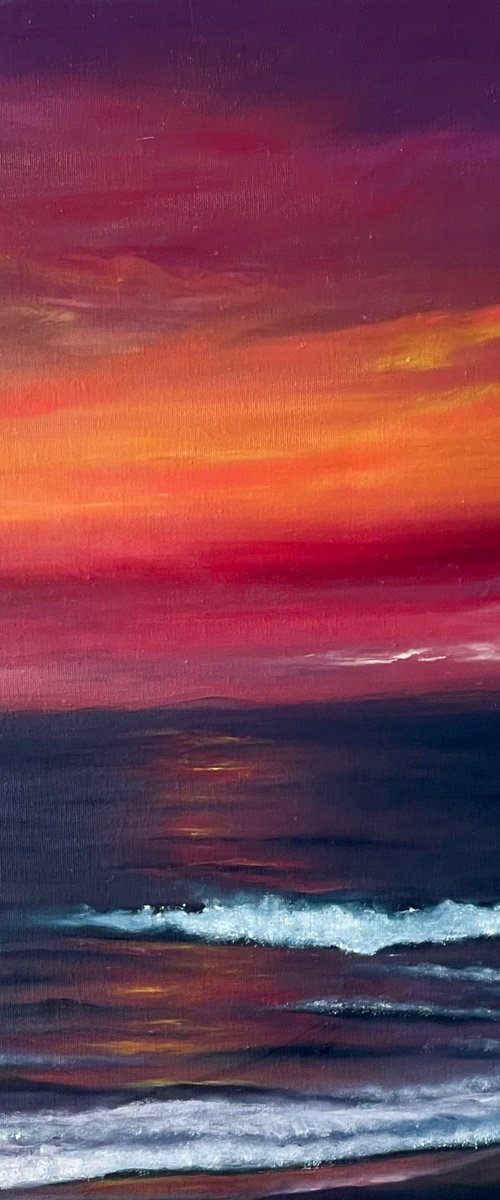 Red sunset by Anastasiia Novitskaya