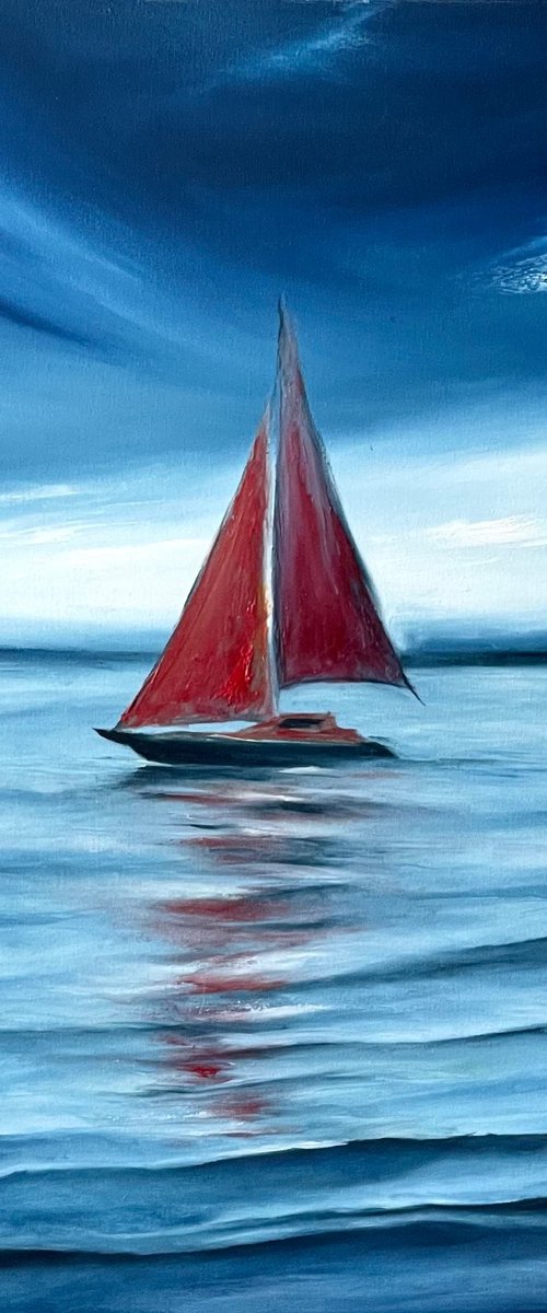 Sailboat by Anastasiia Novitskaya