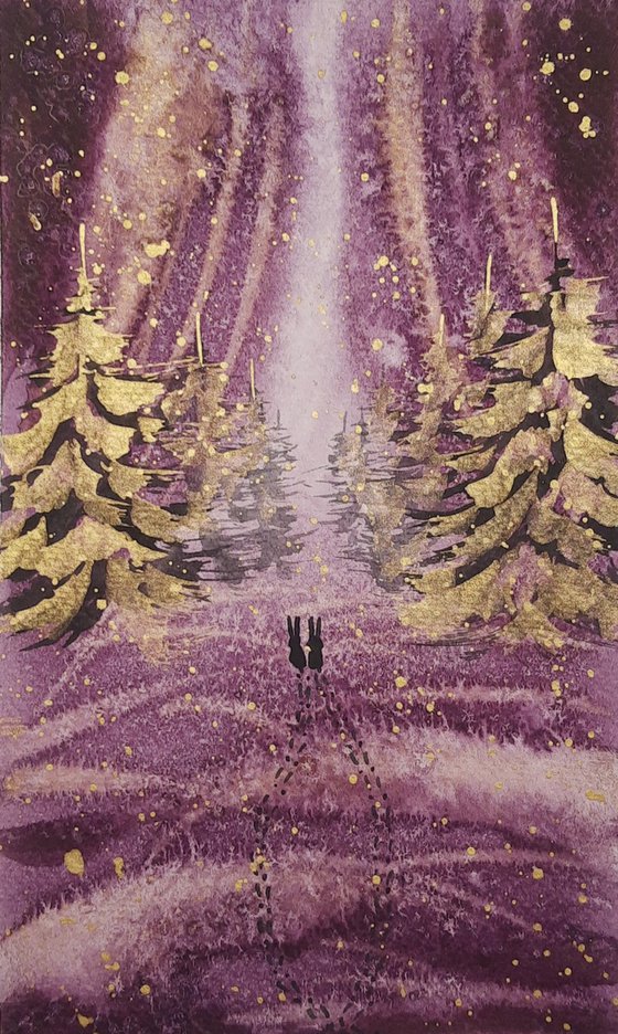 Handmade Christmas postcards (3 pieces). New year. Natale cartoline