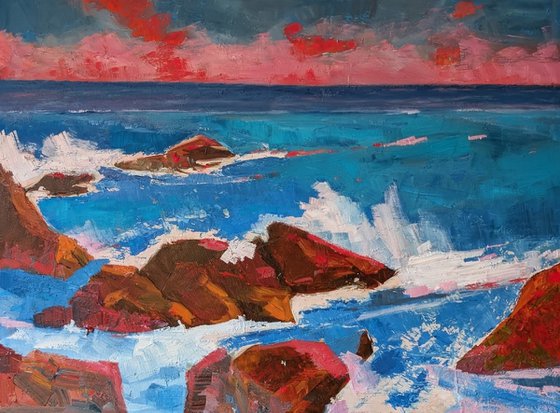 The blue sea