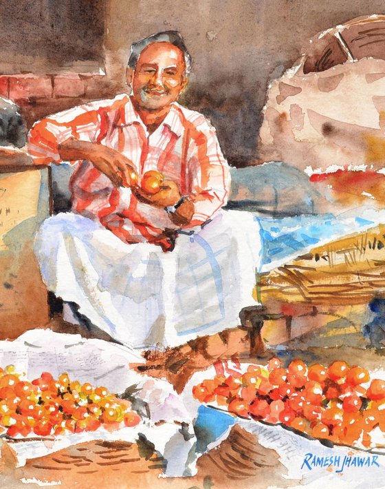 Tomatoes, anyone? Aka The Happy Vendor
