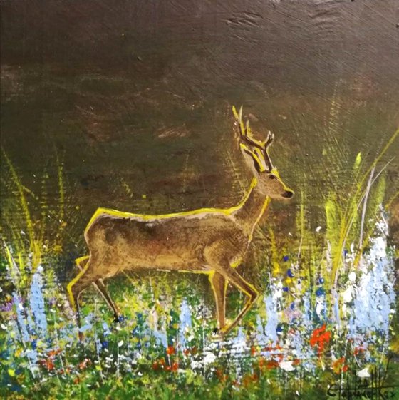 Little deer Acrylic on panel 20x20cm