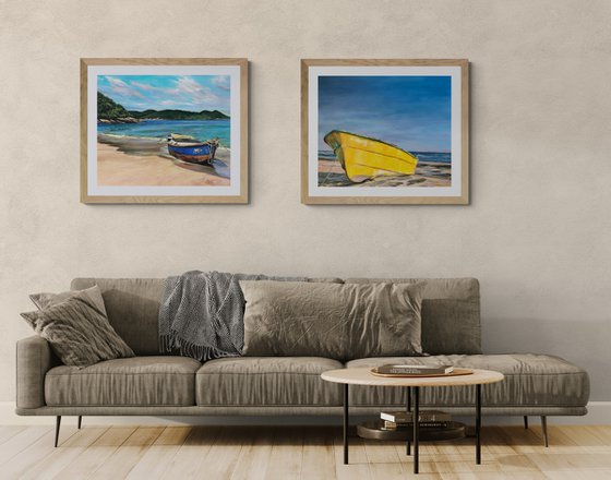 Summer Escape (Set of 2 Paintings)