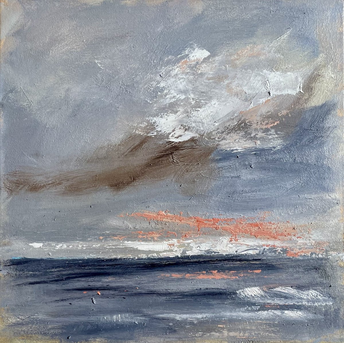 Impressionistic Landscape Oil Painting By Sherry Edmondson, 19 X 19", Morning Light West Bay, Original Artwork