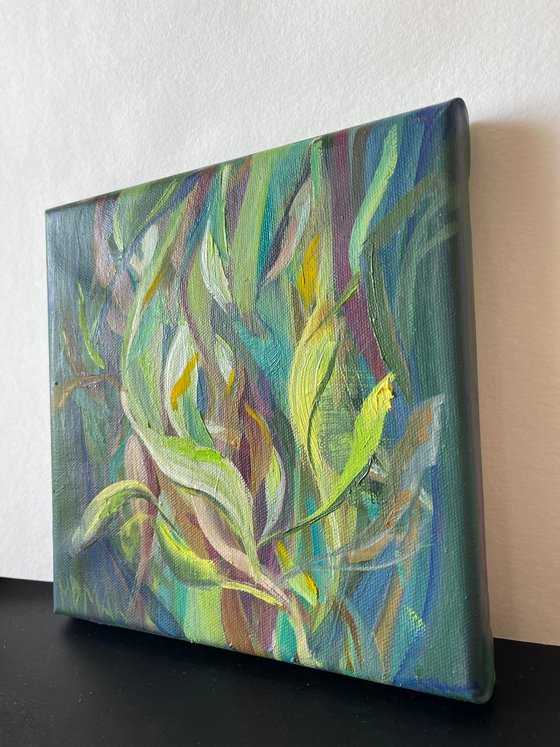 Feeling. Abstract oil painting