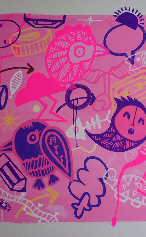 Doodle Pad - pink (2) by Kev Munday