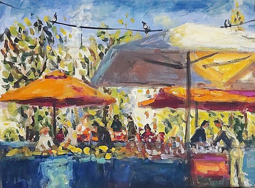 the fruit market by Dimitris Voyiazoglou