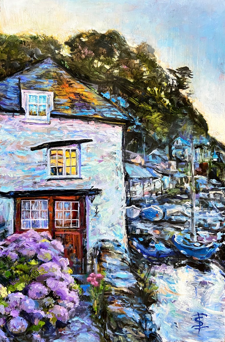 Impressionistic Landscape Oil Painting By Elvira Sesenina, 8 X 12, Good Morning, Original Artwork