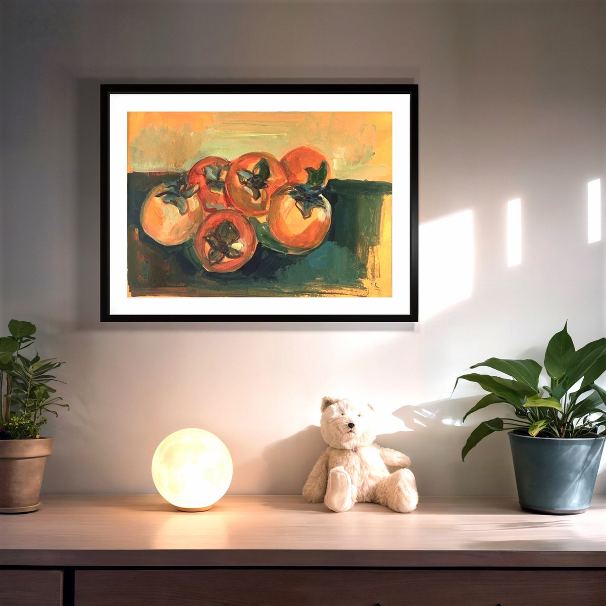 Persimmons By Olga Pascari, 11 X 8, Artwork For Sale On Artfinder