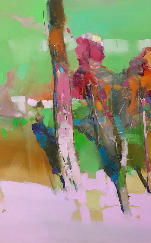 Spring Motive, Original oil painting, Handmade artwork, One of a kind by Vahe Yeremyan