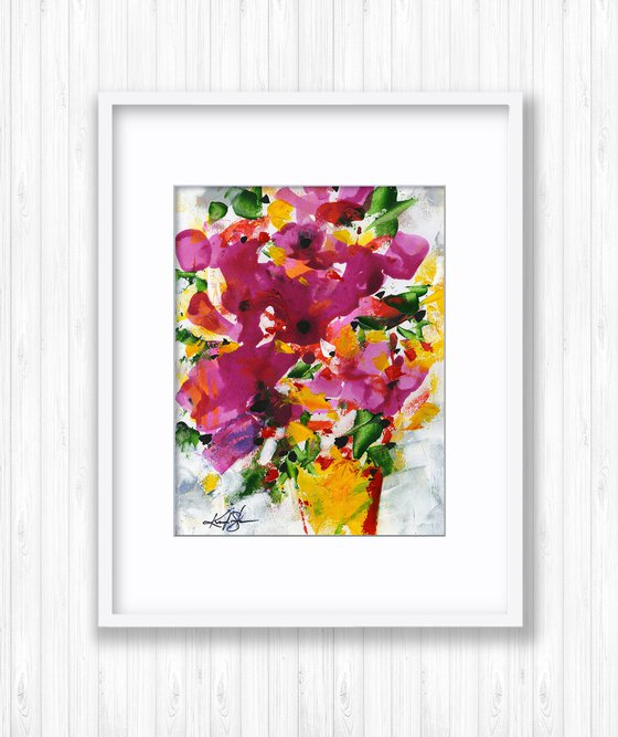 Blooms Of Joy 7 - Vase Of Flowers Painting by Kathy Morton Stanion