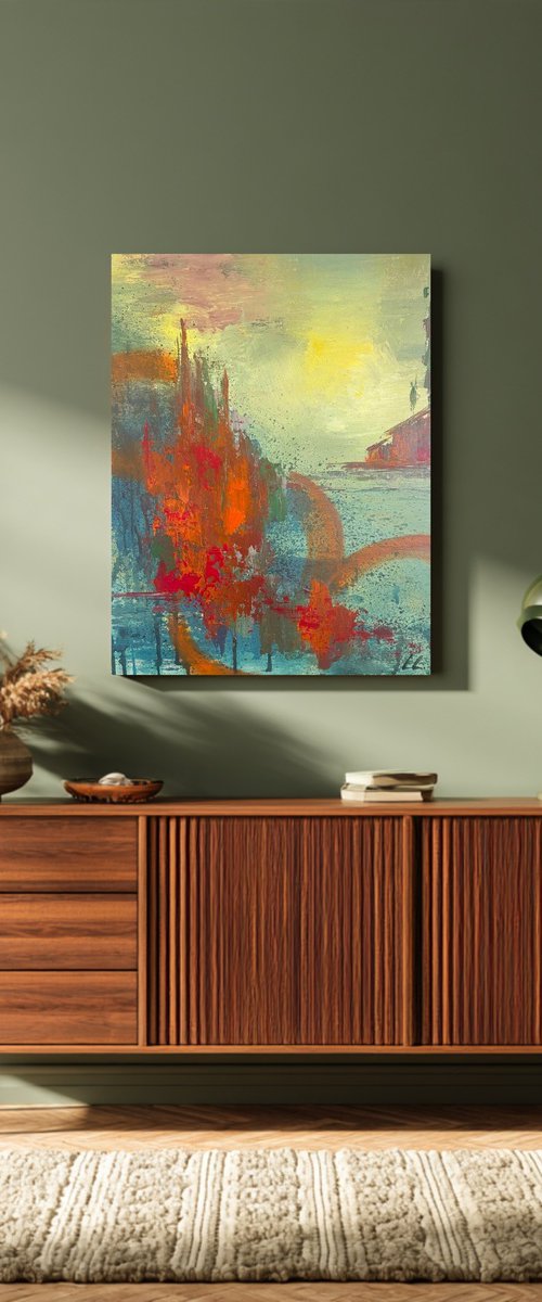 Sea at Sunset by Liudmyla Levitas
