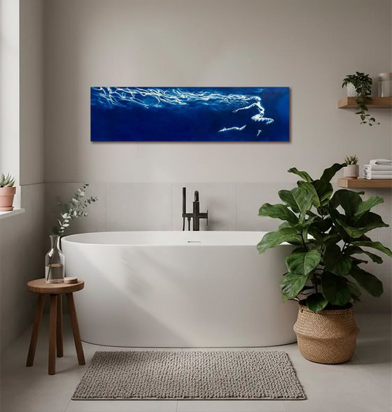 Toward Myself - Long Horizontal Blue Ocean