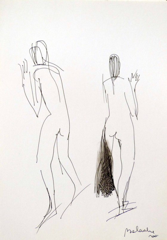 Two Nudes 2001, 21x29 cm