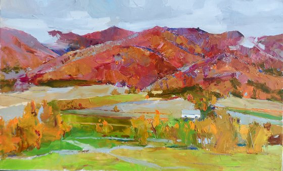 "  Autumn in the mountains  "