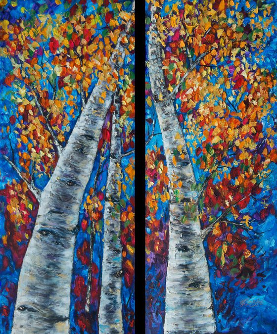 Fall in Rockies Diptych