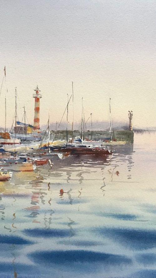 Marine at dawn by Eugenia Gorbacheva