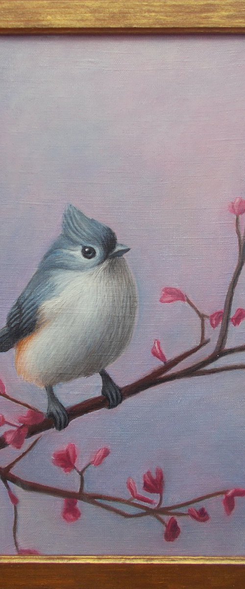 bird painting "Spring Morning" by Tatyana Mironova