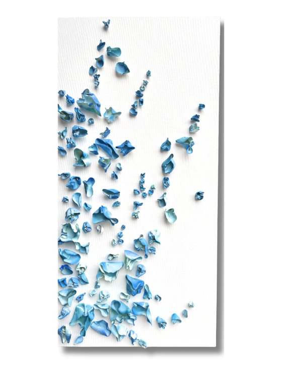 Whimsical Impermanence, blue #3 (24"x48")