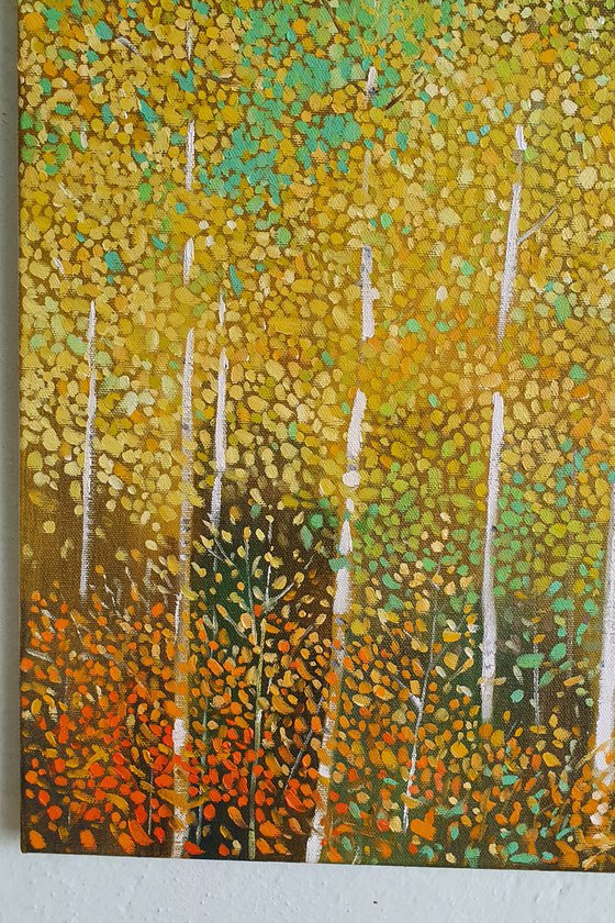 Forest Birch Painting