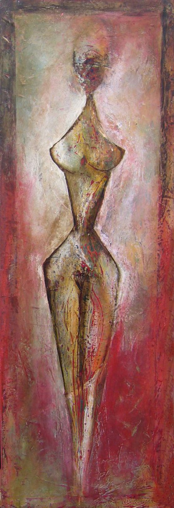 Figure with red - figura con rojo