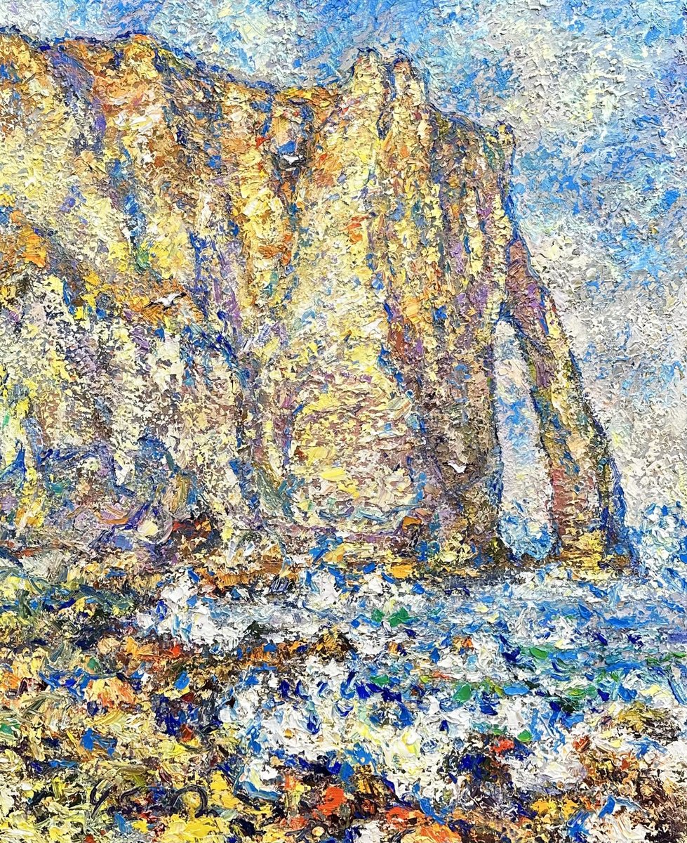 Impressionistic Landscape Oil Painting By Andrii Chebotaru, 28 X 33, Inspirational Boundlessness, Original Artwork