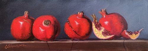 Nature's Gems: The Pomegranate Still Life by Arayik Muradyan