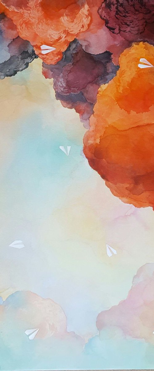 Migration | Vermilion sky Apre by Yuliya  Martynova