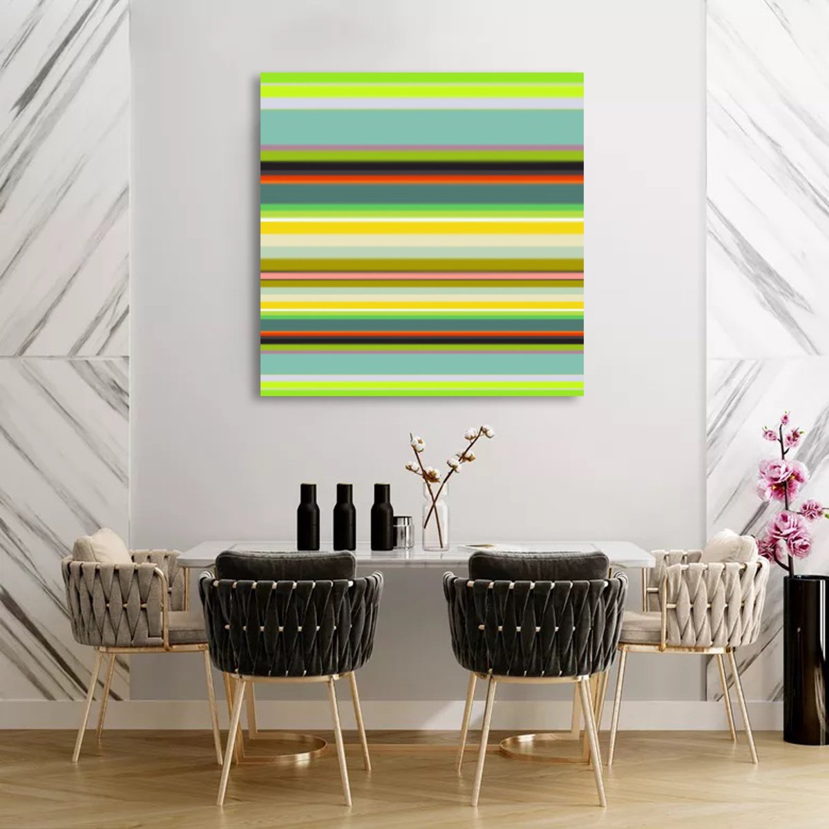 Abstract Giclee Print By Mir-Jan, 35 X 35", Abstract 92, Original Artwork