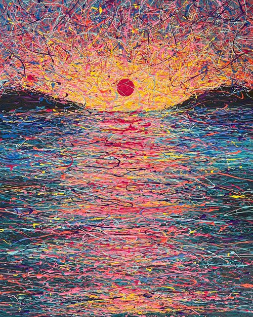 Every drop of sunrise  (stretched) by Nadins ART