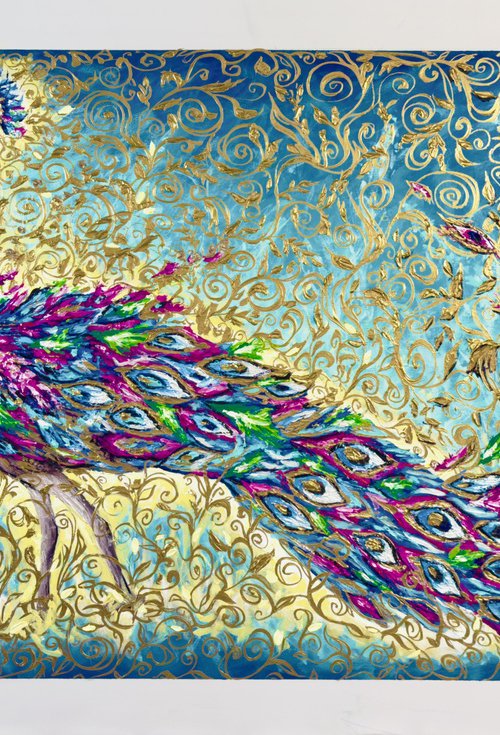 Majestic Peacock by Elena Adele Dmitrenko