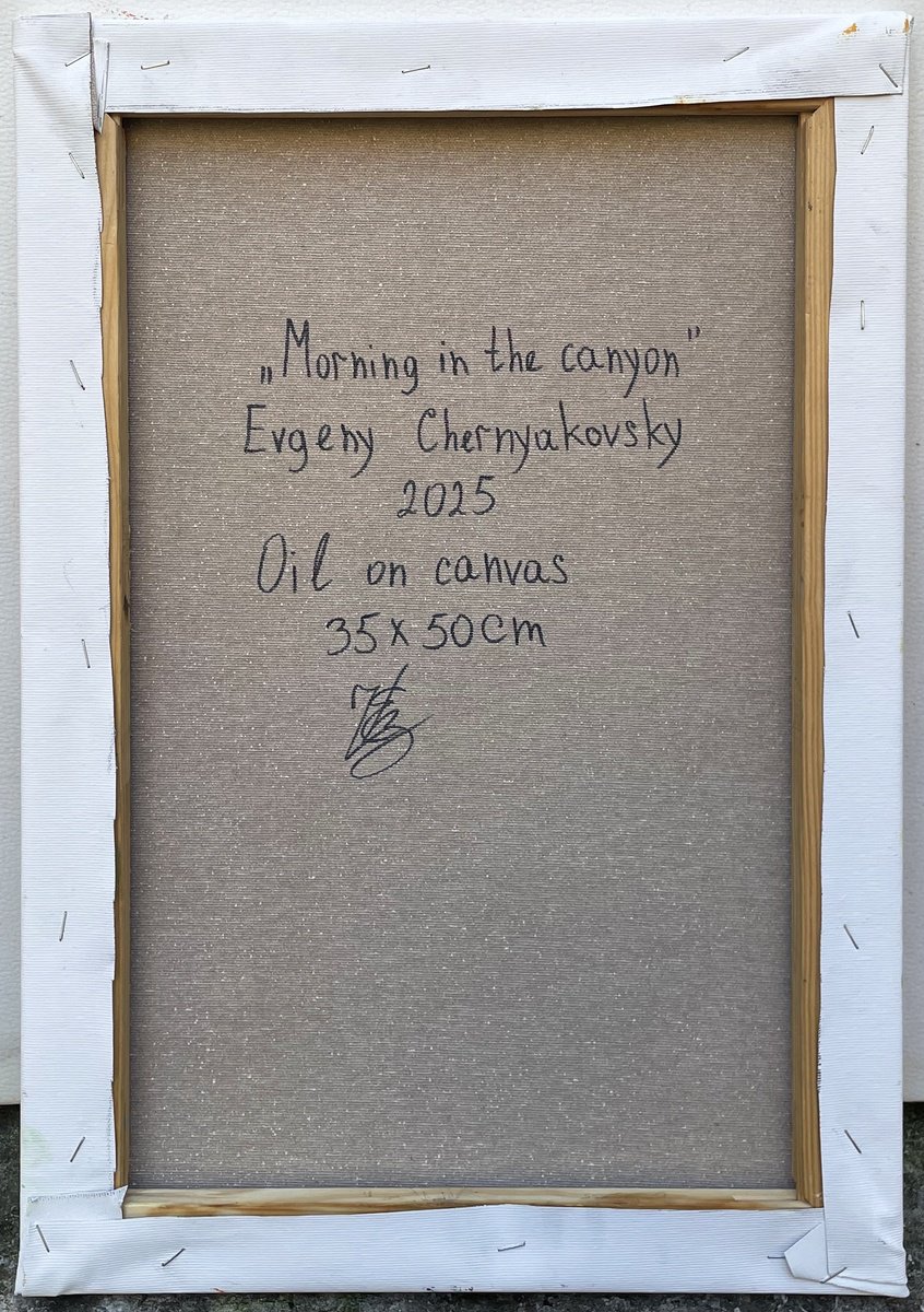 Impressionistic Botanical Oil Painting By Evgeny Chernyakovsky, 14 X 20, Morning In Canyon , Original Artwork