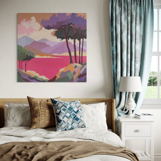 Seascape with Pink Sea