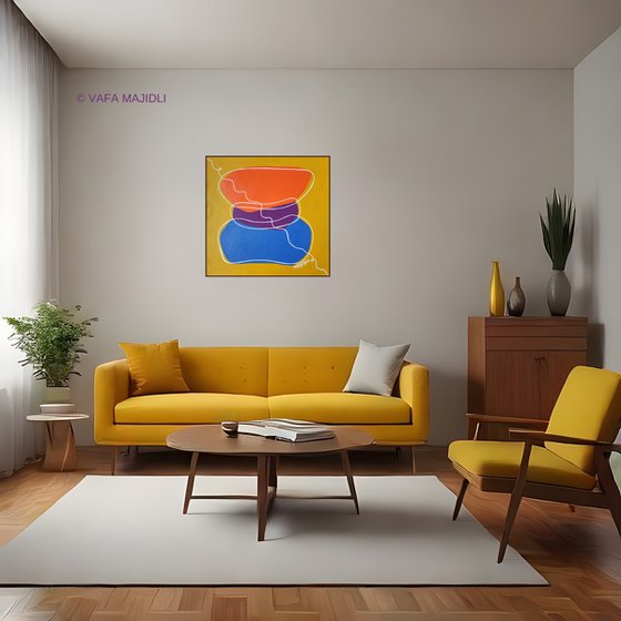 Zen Minimalism. Colorful Zen Harmony