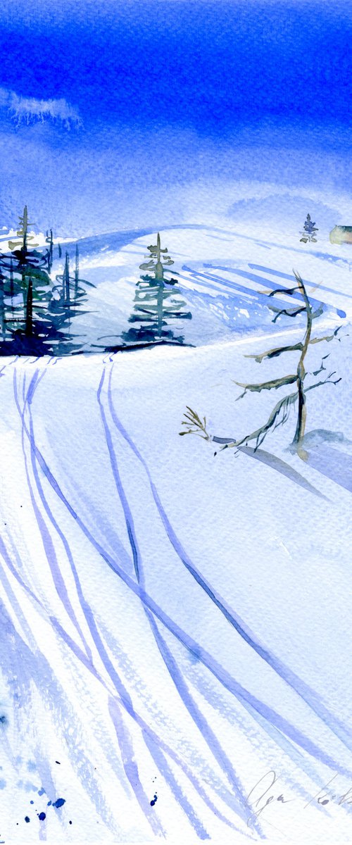 Winter Ski Road by Olga Koelsch