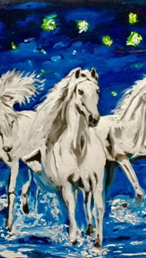 White horses …. by Olga Koval