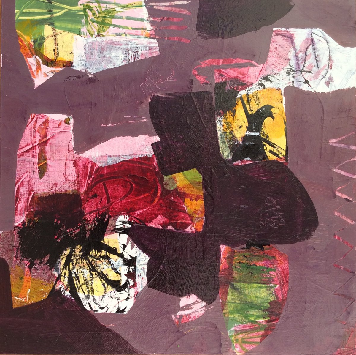 Abstract Painting By Linda Coppens, 12 X 12", Magical Places 2, Original Artwork