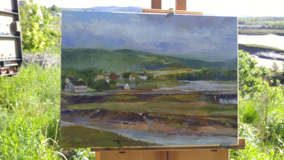 Early morning in Parrsboro, Plein Air (12x16")